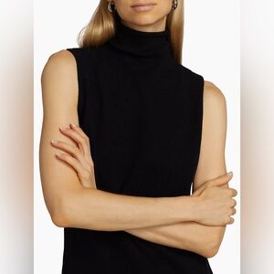 Cashmere Sleeveless Turtleneck Sweater